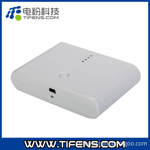 12000mA Rectangular Dual Interface 4LED External Battery for Mobile Phone/MP3/PSP White